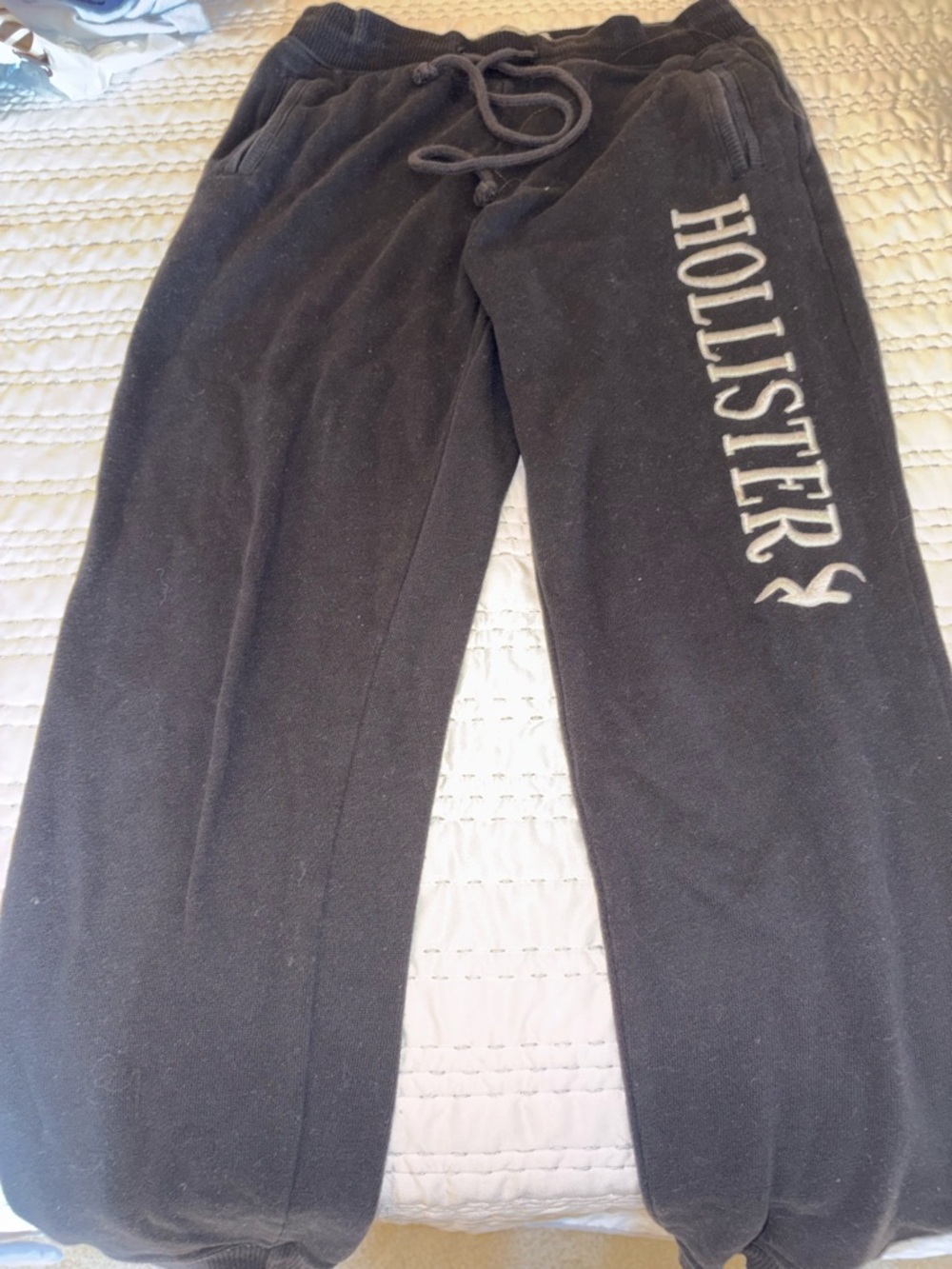 Hollister Kids Black Sweat Joggers with Logo
